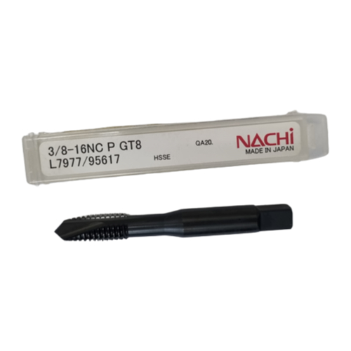 NACHI MACHINE SPIRAL POINTED TAP FOR S/S L7977 (THRU HOLE) - 3/8 - 16 UNC 